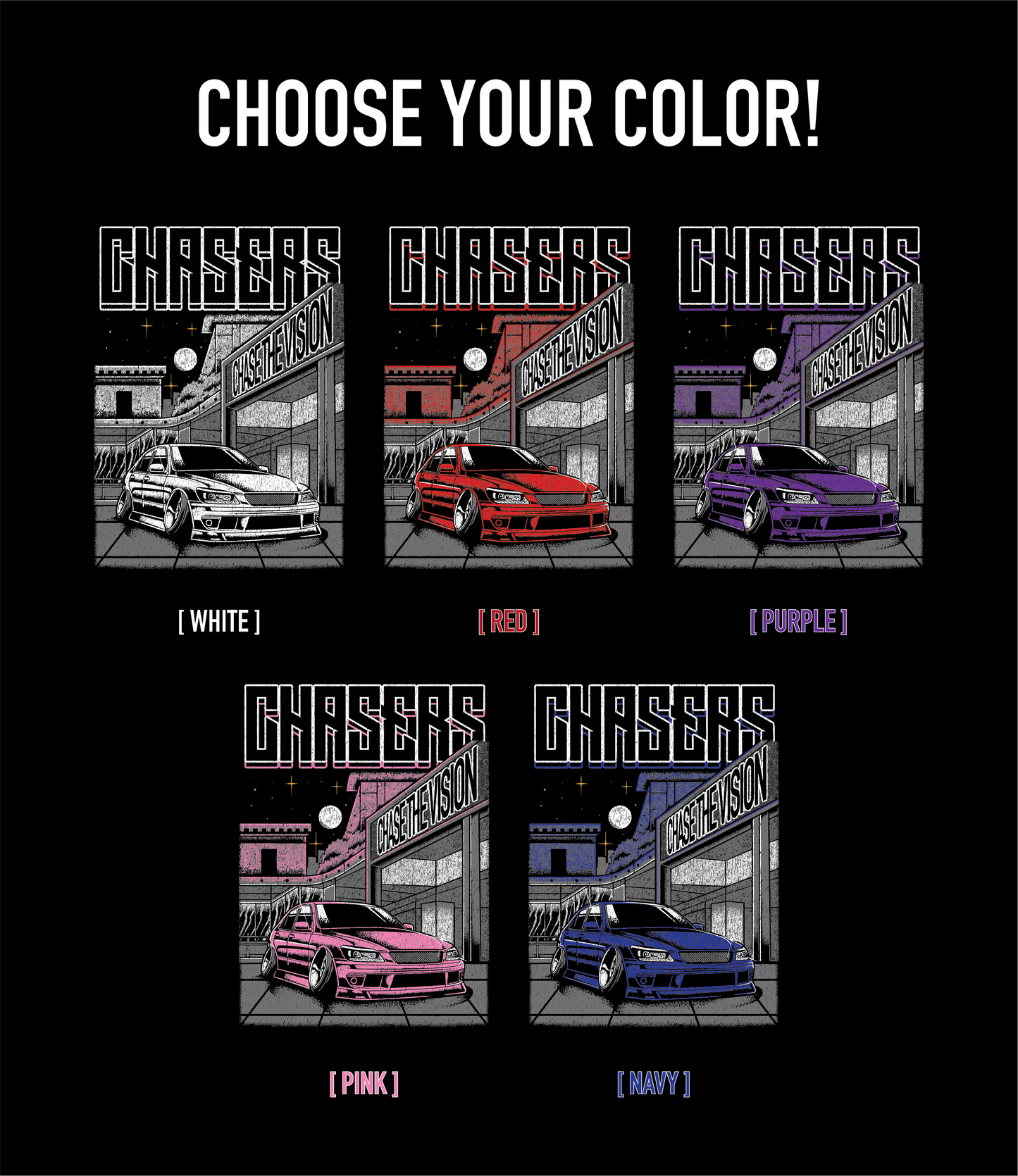 LEXUS IS300 CHASERS SHIRT [BLACK]