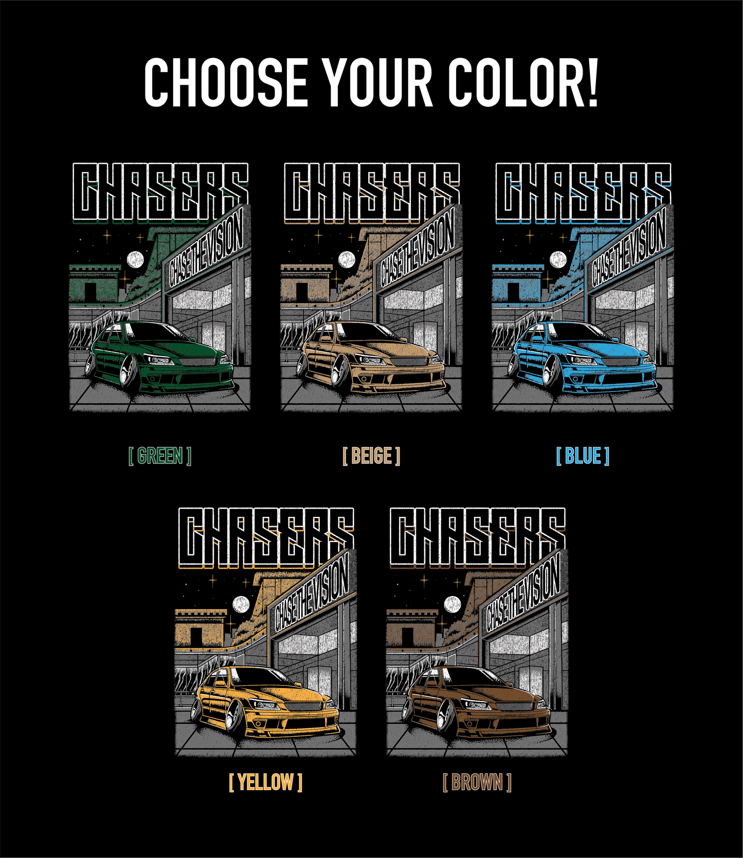 LEXUS IS300 CHASERS SHIRT [BLACK]