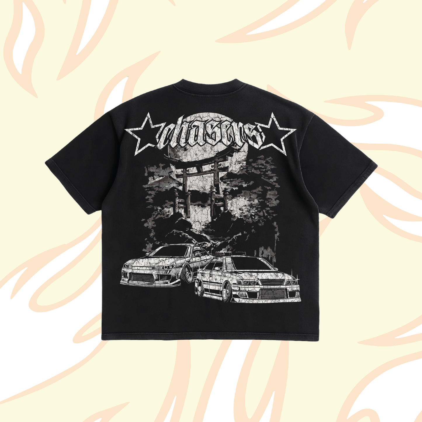 NISSAN S15 AND TOYOTA CHASER SHIRT [BLACK]